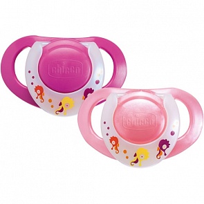 Пустышка силиконовая от 4 месяцев, розовая, 2 шт. (Chicco, 17680.00)